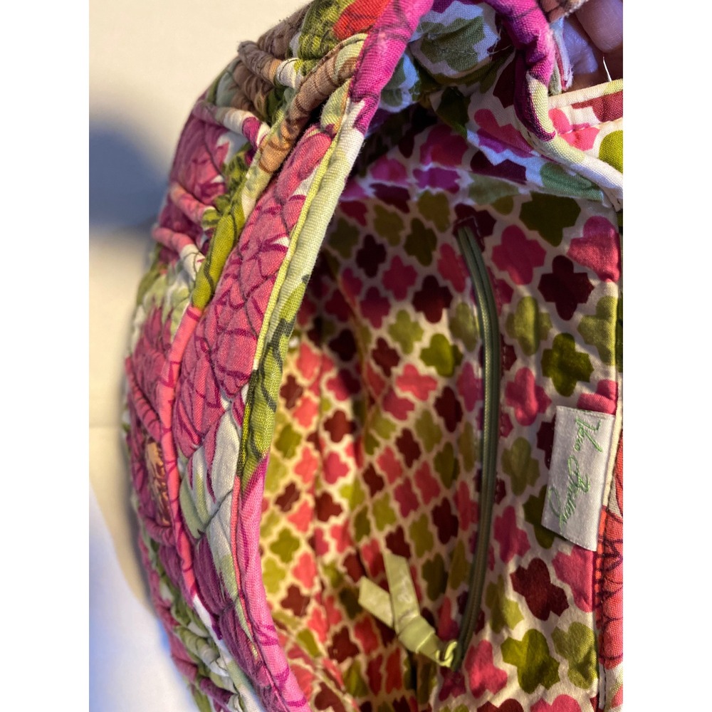 Vera Bradley Floral Quilted‎ Crossbody Bag Purse Pink Purple Green - Picture 4 of 16